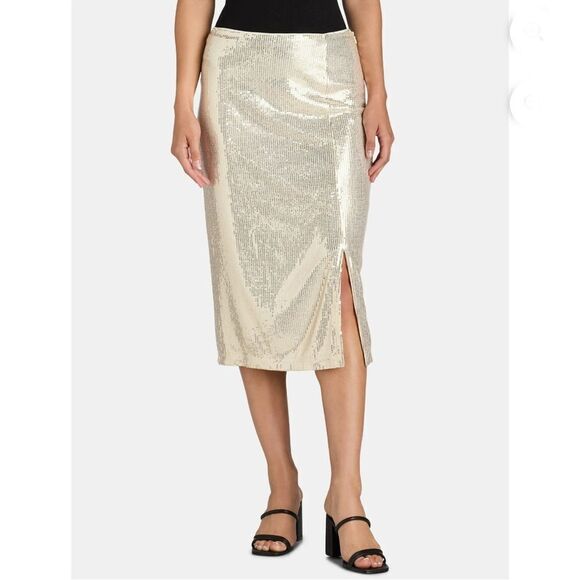 Women's Sequin Skirt with Side Slit, 2-Pack Size XXXL - Picture 4 of 12